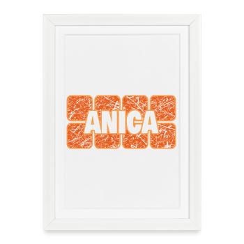 Anica as a given name - Framed poster (27 × 37 cm) - white - Front
