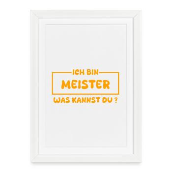 Master - Framed poster (27 × 37 cm) - white - Front
