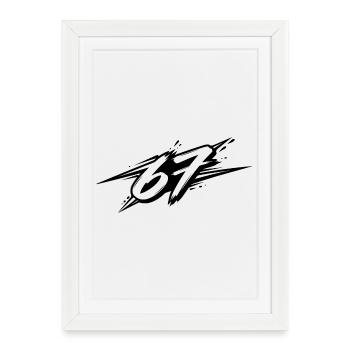67 / Six Seven - Framed poster (27 × 37 cm) - white - Front