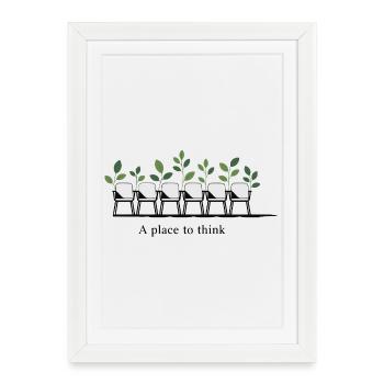 Verdant Thinkspace Chairs - Framed poster (27 × 37 cm) - white - Front