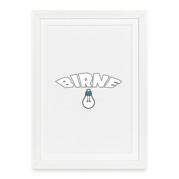 Pear - Framed poster (27 × 37 cm) - white - Front