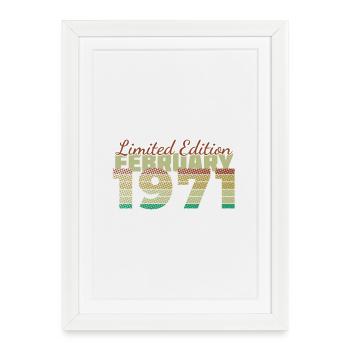 55th Birthday Limited Edition (SCR) 02/1971 - Framed poster (27 × 37 cm) - white - Front