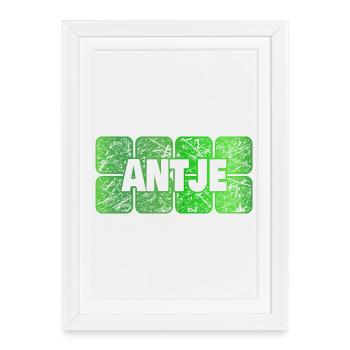 Antje - Gerahmtes Poster (27 × 37 cm) - Weiß - Vorne