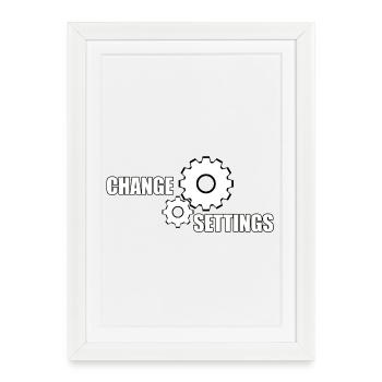 MODIFIER LES RÉGLAGES - Affiche encadrée (27 × 37 cm) - blanc - Devant