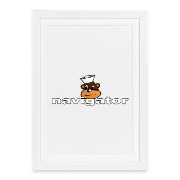 navigateur - Affiche encadrée (27 × 37 cm) - blanc - Devant