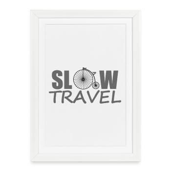 VOYAGE LENT - Affiche encadrée (27 × 37 cm) - blanc - Devant