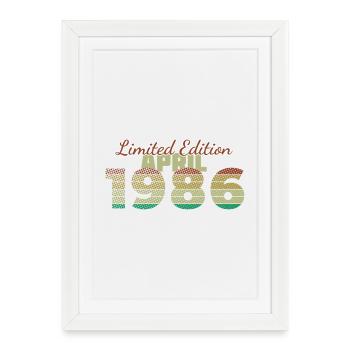 40th Birthday Limited Edition (SCR) 04/1986 - Framed poster (27 × 37 cm) - white - Front