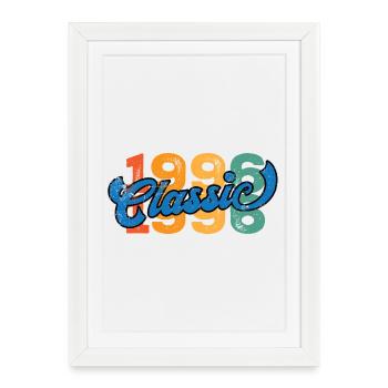 Millésime 1996 - Affiche encadrée (27 × 37 cm) - blanc - Devant