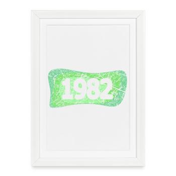 1982 - Framed poster (27 × 37 cm) - white - Front