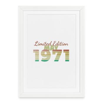 55th Birthday Limited Edition (SCR) 05/1971 - Framed poster (27 × 37 cm) - white - Front