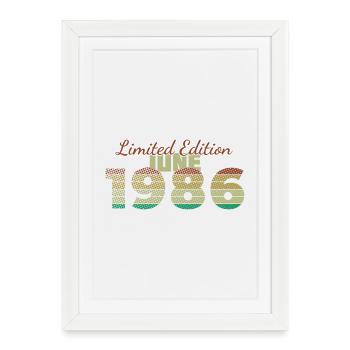 40th Anniversary Limited Edition (SCR) 06/1986 - Framed poster (27 × 37 cm) - white - Front
