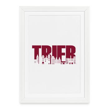 Trèves - Horizon - Fonts - Moselle Rhénanie-Palatinat - Affiche encadrée (27 × 37 cm) - blanc - Devant