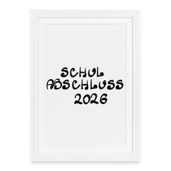 Graduation 2026 - Framed poster (27 × 37 cm) - white - Front