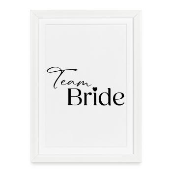 Team Bride - Framed poster (27 × 37 cm) - white - Front