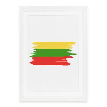 Lithuania Flag - Framed poster (27 × 37 cm) - white - Front