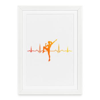 Cadeau de fitness en groupe pour les amateurs de cardio - Affiche encadrée (27 × 37 cm) - blanc - Devant