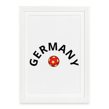 Conception allemande du football de supporters allemand - Affiche encadrée (27 × 37 cm) - blanc - Devant