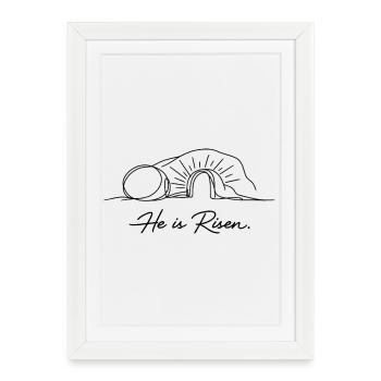 Il est ressuscité - Affiche encadrée (27 × 37 cm) - blanc - Devant