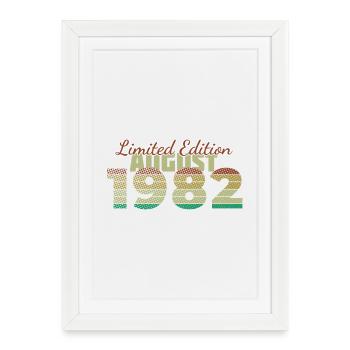 44th Birthday Limited Edition (SCR) 08/1982 - Framed poster (27 × 37 cm) - white - Front