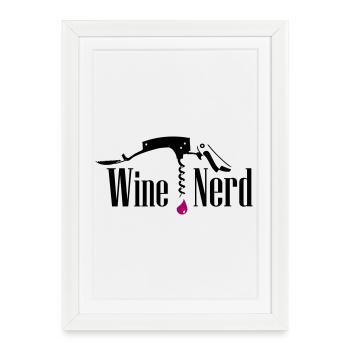 Passionné de vin - Affiche encadrée (27 × 37 cm) - blanc - Devant