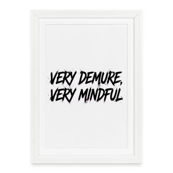 Très réservé, très attentif. - Affiche encadrée (27 × 37 cm) - blanc - Devant