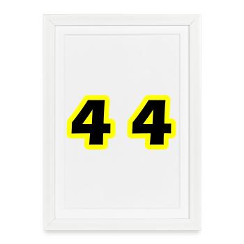 44 Symbole numérique - Affiche encadrée (27 × 37 cm) - blanc - Devant
