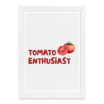 Tomato Enthusiast Graphic Tee - Framed poster (27 × 37 cm) - white - Front