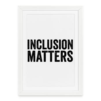 Inclusion is important – Special education – Freundli - Framed poster (27 × 37 cm) - white - Front