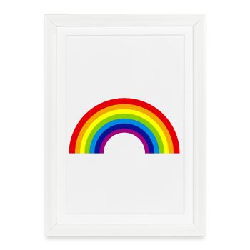 arc-en-ciel - Affiche encadrée (27 × 37 cm) - blanc - Devant