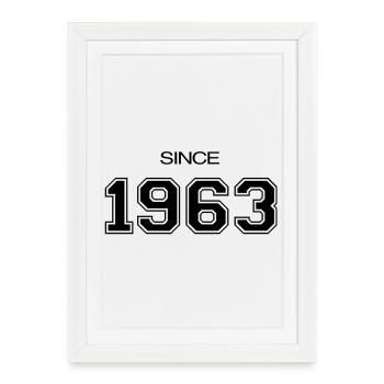 1963 birthday gift - Framed poster (27 × 37 cm) - white - Front