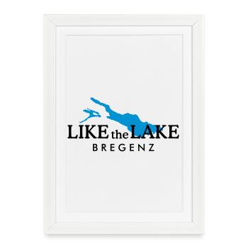 Like the Lake - Bregenz am Bodensee - Gerahmtes Poster (27 × 37 cm) - Weiß - Vorne