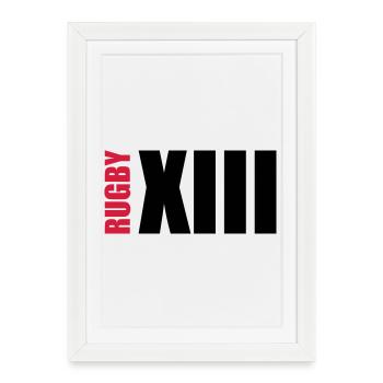 Rugby - Framed poster (27 × 37 cm) - white - Front
