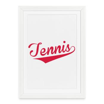 Tennis - Sport - Ball - Player - Game - Sportsman - Framed poster (27 × 37 cm) - white - Front
