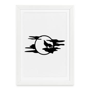 The Black Wolf - Framed poster (27 × 37 cm) - white - Front