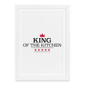 King of the Kitchen - Affiche encadrée (27 × 37 cm) - blanc - Devant
