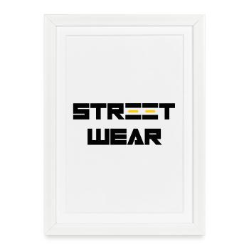 Street Wear - Affiche encadrée (27 × 37 cm) - blanc - Devant