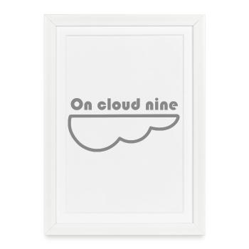 Feel good - On cloud nine - Framed poster (27 × 37 cm) - white - Front
