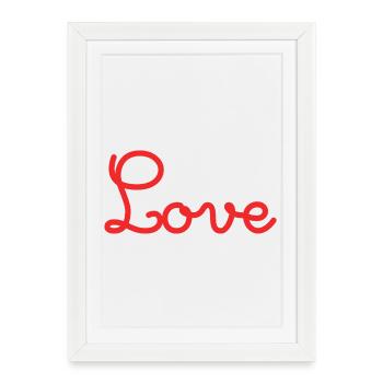 I LOVE YOU. LOVE. COUPLE. JUST MARRIED. Bachelorette party - Framed poster (27 × 37 cm) - white - Front