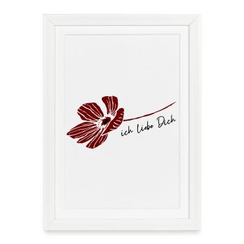 I love you - Framed poster (27 × 37 cm) - white - Front