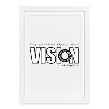 Inspirational Vision Motif Graphic - Framed poster (27 × 37 cm) - white - Front