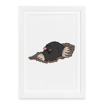 Mole - Framed poster (27 × 37 cm) - white - Front