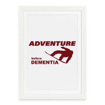 AVENTURE EN SNOWBOARD - Affiche encadrée (27 × 37 cm) - blanc - Devant