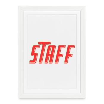 PERSONNEL Membre de l’équipe - Personnel - Équipage - Employés - Affiche encadrée (27 × 37 cm) - blanc - Devant