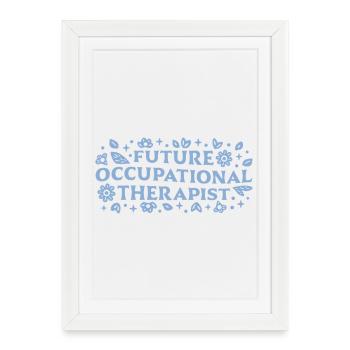 Zukünftige Ergotherapeutin oder studentische Ästhetik - Gerahmtes Poster (27 × 37 cm) - Weiß - Vorne