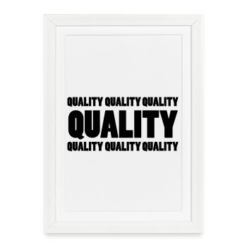 Qualité - Affiche encadrée (27 × 37 cm) - blanc - Devant