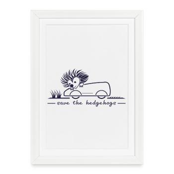 stoppt_das_Igel_toeten_001 - Affiche encadrée (27 × 37 cm) - blanc - Devant