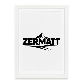Zermatt - Conception de souvenirs - Affiche encadrée (27 × 37 cm) - blanc - Devant