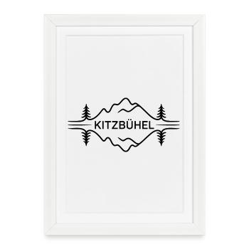 Kitzbühel - Création de souvenirs - Affiche encadrée (27 × 37 cm) - blanc - Devant