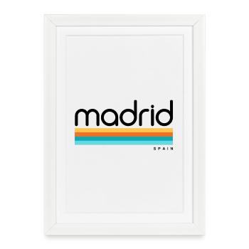Madrid - Espagne - Espagne - Espagne - Affiche encadrée (27 × 37 cm) - blanc - Devant
