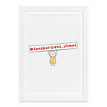 #fansparisiens_climat  - Affiche encadrée (27 × 37 cm) - blanc - Devant